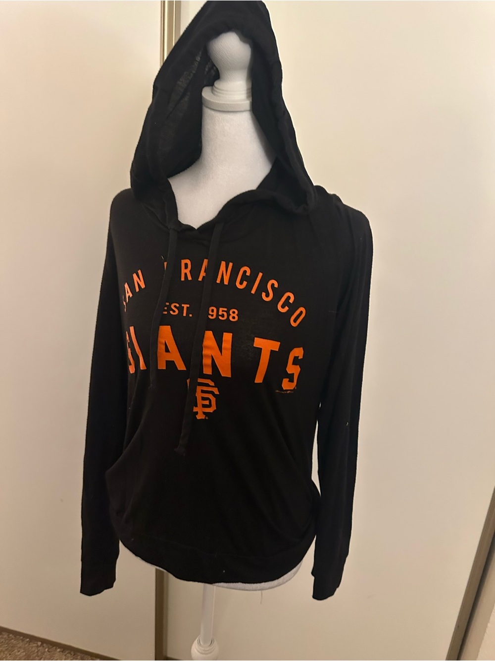 Genuine Merchandise San Francisco Giants Black Hoodie with Orange Logo